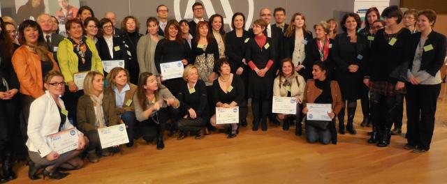 Groupe des laureates et nominées du concours Initiative "O" Féminin 2014